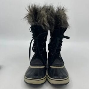 Black suede winter rain boots